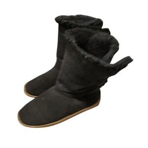 Pendleton Black Suede Shearling Lined Winter Boots‎ Womens Size 10